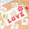 BATHRINS 96 Pcs Stencils Set for Painting Reusable Stencil Crafts