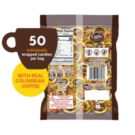 Colombina Coffee Delight Hard Candy - Pack of 50 Gluten Free Coffee-Flavored Candies Made w/Real Colombian Coffee (50 Count) - (6.7oz - 190g)