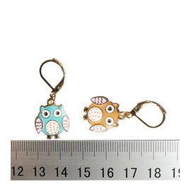 6pcs Cute Owl Crochet Removable Locking Stitch Markers for Knitting and Crocheting Colourful Owl Metal Charms Knitting Supplier Gifts