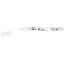 Kreul Hobby Line 47210 – Lacquer Painting Pen Fine Bullet Tip – 1 – 2 mm – White