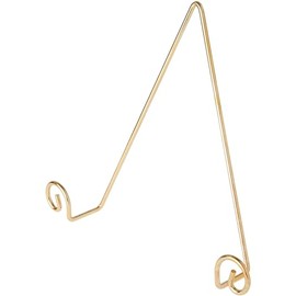 Bard's Shiny Gold-toned Wall Mountable Plate Hanger, 10" H x 10.5" W x 2" D (For Plates 10" - 14"), Pack of 2