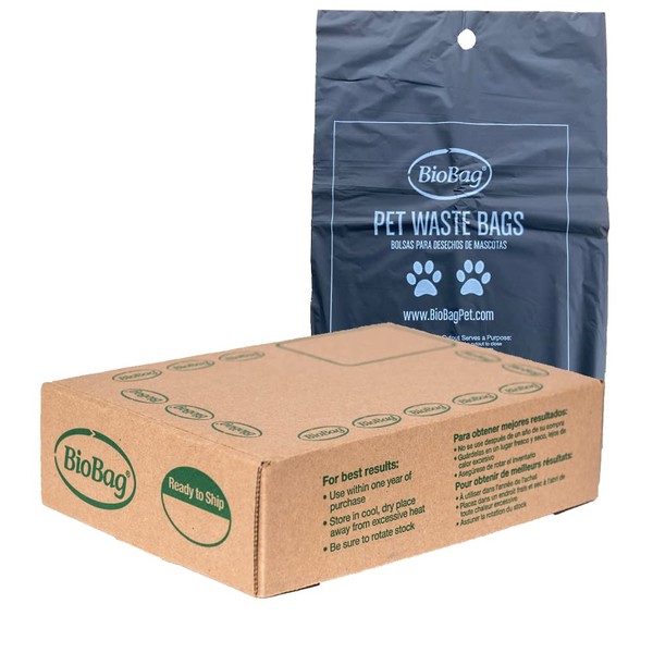 BioBag Premium Pet Waste Bags, Standard Size, 200 Count, Great For All Dog Breeds, Fits in Standard Park Dispensers