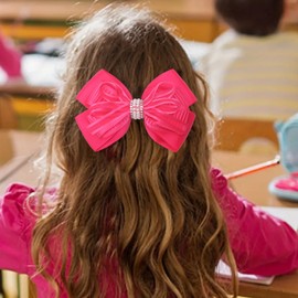 ZOLYCO 4.5-Inch Hair Bows Alligator Clips Delicate Pearl Hair Accessories for Girls, Toddler, Kids and Women Daily Dress Up Birthday Wedding Christmas Occasions- Set of 2