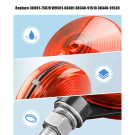 ULZOZN Amber Hazard Light Fit for Kubota B M L Series B2320DT B3000HSDC M5040DT M6040DT L3540GST L4060DT Tractors Replace 3C081-75870 W9501-66001