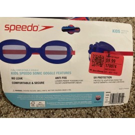 Speedo Kids Speedo Googles Blue Fun No Leak Comfort Sonic Swim UV Protection Age 3-6