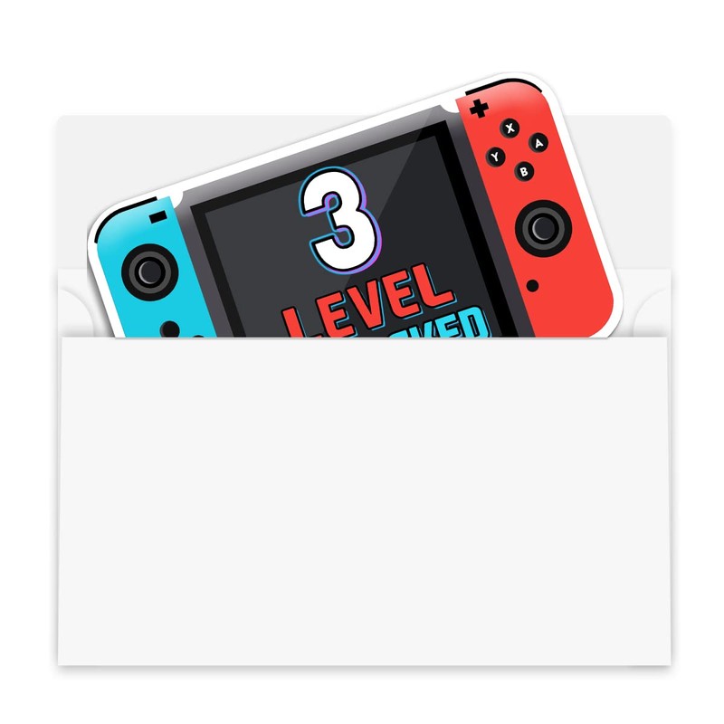 Yangmics Direct Video Gamer Birthday Party Fill In Invitations, 3rd