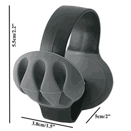 Coralpearl Desk Cable Drop Clips Non-Adhesive, Table Cord Stay Holder Weighted, Small Wire Management Clamp Removable, Silicone Tidy Organizer Keeper for Phone Computer Chargers (4 Black)