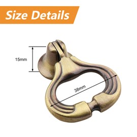 Morobor Antique Cabinet Pull Handle,6pcs Antique Pendant Ring Pulls Drop Handles Knobs with Single Mounting Hole for Kitchen Cabinets Wardrobe Drawer.(Green Bronze)