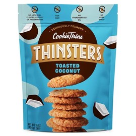 Thinsters Toasted Coconut Biscuits Sweet and Delicious Net Wt. 16 oz (454g) Pack of 2 Bags