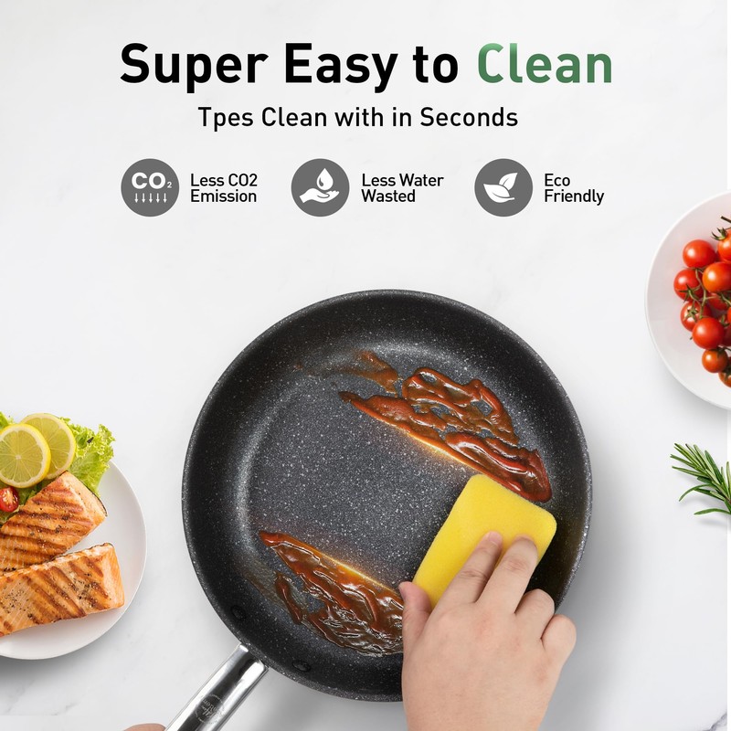 Kitchen Academy Induction Plasma Titanium Nonstick Wok Set 3 Piece,