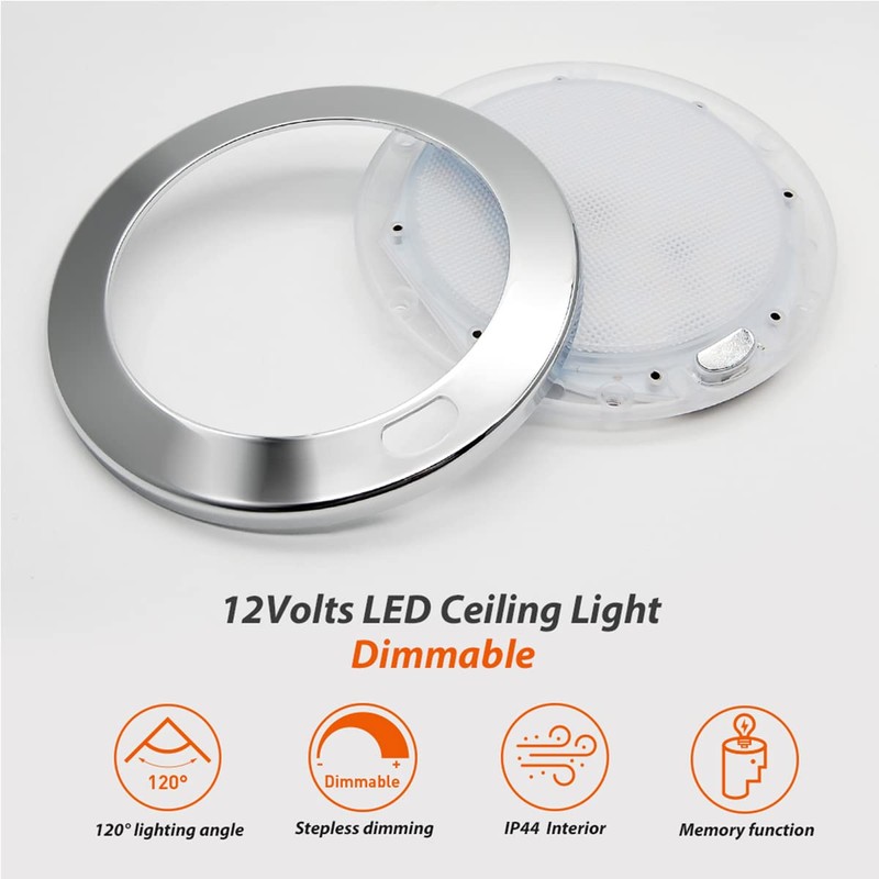 Dream Lighting 12v LED Ceiling Light Dimmable Caravan Interior Lighting