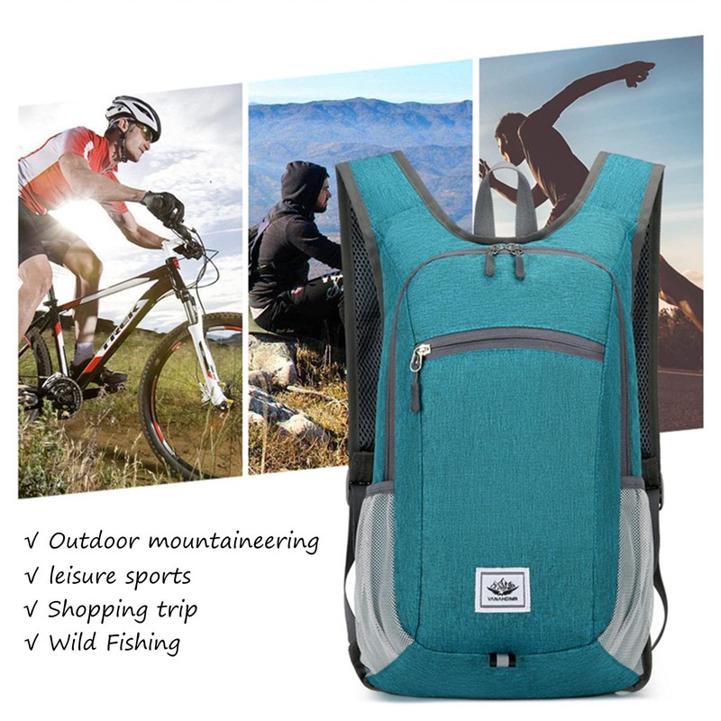 Mountaineering folding backpack, 12L Small Travel Backpack, Lightweight Foldable, Daypack