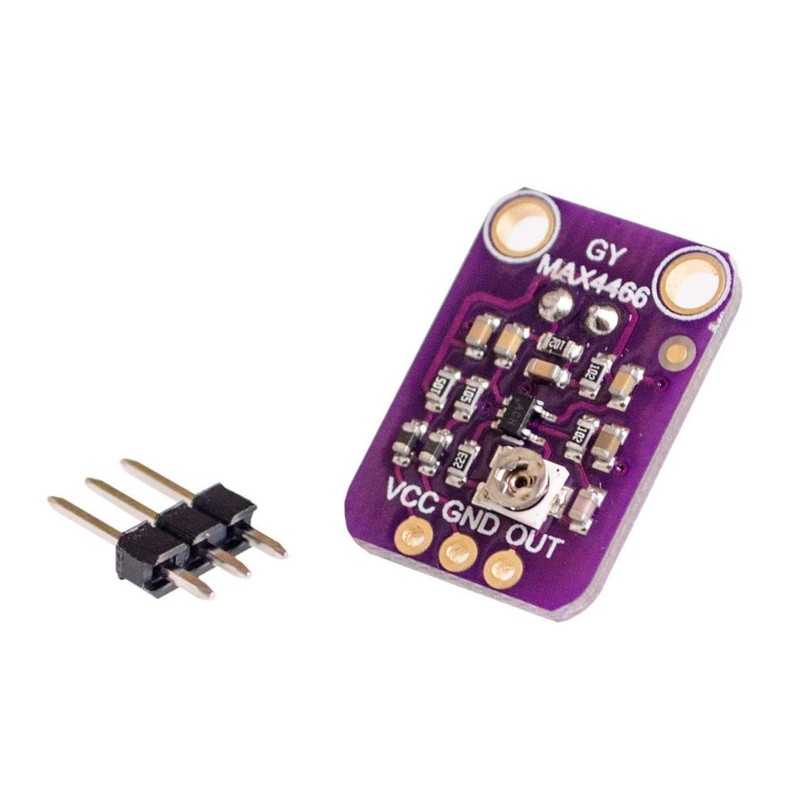 Hailege 2pcs MAX4466 Electret Microphone Amplifier Module Adjustable Gain VCC: