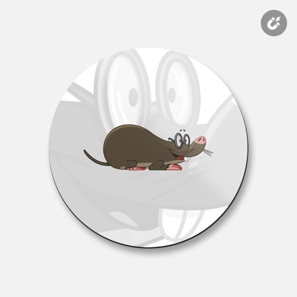 Unbranded Happy Mole Animal | 4'' X 4'' Round Decorative