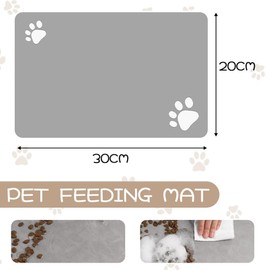 COYUN 1 x Dog Bowl Mat, Non-Slip Super Absorbent Feeding Mat for Dogs and Cats, 20 x 30 cm, Washable Dog Bowl, Feeding Mat for Cats and Dogs