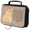 Mr. & Mrs. Panda Corgie Toiletry Bag, brown, Hand Drawn