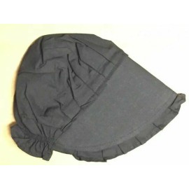 Handmade Black Bonnet Prairie Civil War Amish Thanksgiving Large Size New