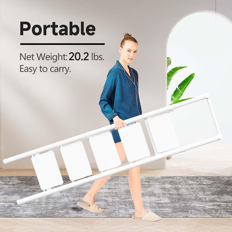 GameGem 5 Step Ladder for 10 Feet High Ceiling, Folding