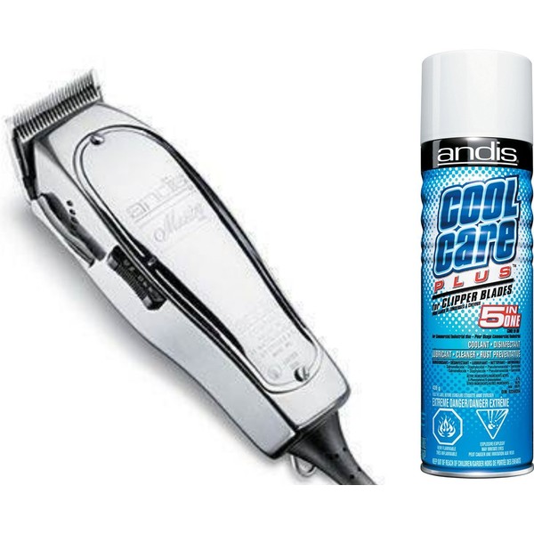 Andis LIGHTWEIGHT Hair Clippers, with Unbreakable Aluminum Housing and BONUS FREE Andis Cool Care Plus Clipper Blade Cleaner Included