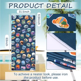 Hahafelt 2 Pack Car Seat Towel Covers Athletic Running Towel Performance Microfiber Post Workout Sweat Washable Cover Non Slip for Car Outdoor Sport Activities 63 x 31.5 Inches (National Park)