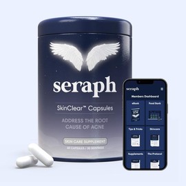 SkinClear Capsules - Supplement for Acne & Clear Skin - All Natural Acne Treatment - Vegan, Made in USA, Proven Skincare Ingredients Skin Repair