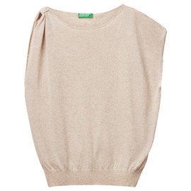 United Colors of Benetton Women's Sweater Vest, beige, XS