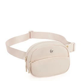 WESTBRONCO Fanny Packs for Women Men, Belt Bag with 4 Zipper Pockets, Fashion Waist Packs, Lightweight Crossbody Bags with Adjustable Strap for Workout/Running/Hiking, B-Beige, Small, Beige