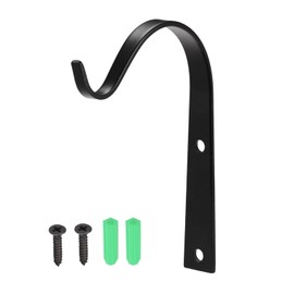 YOKIVE 4 Pcs Wall Mounted Hook, Hanger Bracket with Mounting Screws | Hanging Plant Lantern, Great for Office, Home, Daily Use (Black, 4.3x3-Inch)