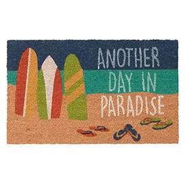 Liora Manne Natura Doormat Non-Slip Natural Fiber Outdoor Mat-Transitional, Coastal, Beach, Contemporary, Beach Paradise Nautical 2' x 3'