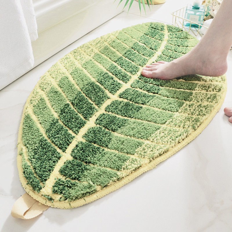 Leaf shaped Floor Mat Entrance Non slip Door Mat for