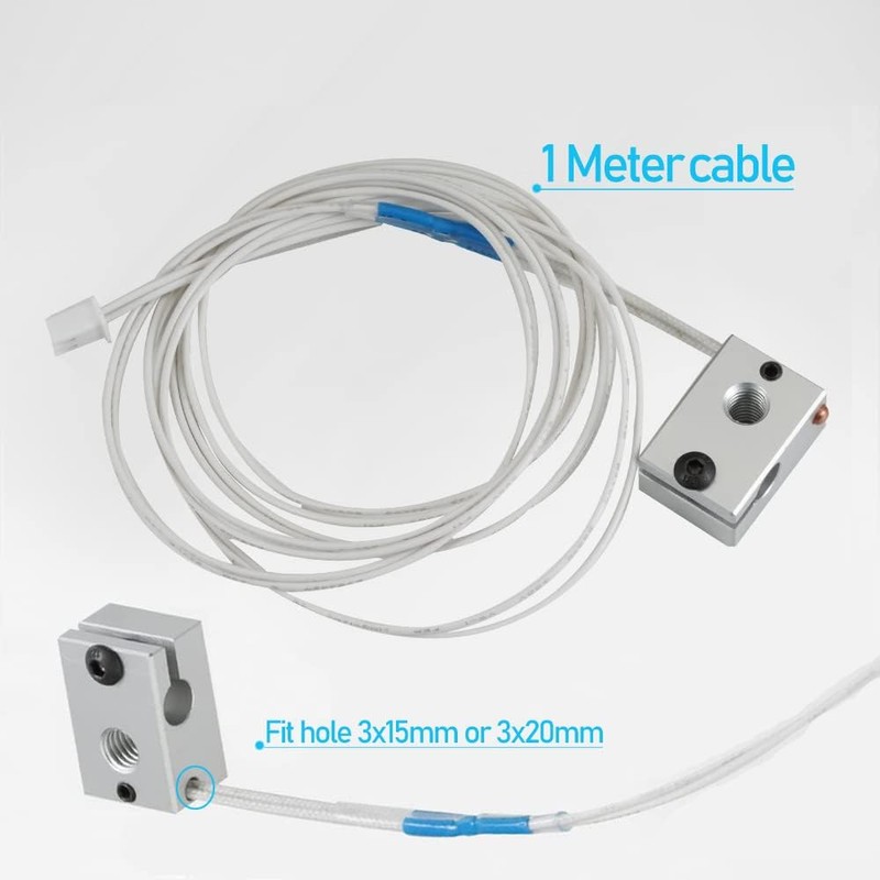 5Aplusreprap 3D Printer Thermistor HT-NTC100K 3950 High Temperature Sensor for