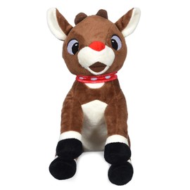 Rudolph The Red-Nosed Reindeer Toys for Dogs - 9" Plush Rudolph Squeaker Dog Toy, Chew Dog Toys - Holiday Toys for Pets, Christmas Dog Toys, Rudolph Dog Toy, Dog Toys for Christmas