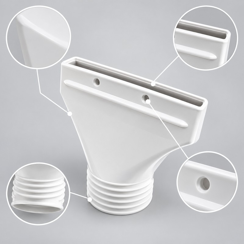 AC Hose Connector for Ventilation Systems – Flat Exhaust Nozzle