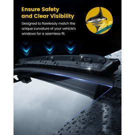 Exceed OEM Quality Windshield Wiper Blades, 22+21inch Ultimate All-Season Performance Wiper Blades, Perfect Replacement