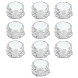 Depisuta 10 PCS Empty Plastic Jars Cosmetic Containers with Tight Covers, Reusable Leakproof Odorless for Creams, Lotions, Cosmetics