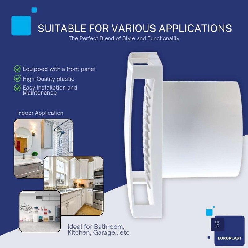 EUROPLAST Diameter 100 mm Bathroom Fan with Humidity Sensor and