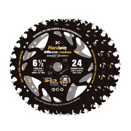 Hardwin 6 1/2 Inch Framing Circular Saw Blade-3Pack, 24T ATB Carbide Teeth, Lightweight for Cordless Saws. Super Thin Kerf for Cutting Wood, Plywood, MDF, OSB, Hardwood, Softwood & More.