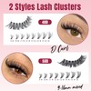 Mayhug Cluster Lashes D Curl Individual Lashes 280pcs Lash Clusters