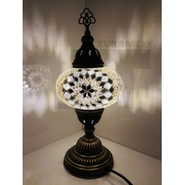 TURAMEX Turkish Mosaic Table Lamps - Handmade Glass Lamps That Reflect The Craftsmanship and Diversity of Orient Culture (GND-ML-3-13)