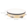 Kisangel Wooden Handheld Tambourine Drum Educational Percussion Instrument for Enhances