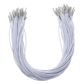 LXUEJIE 100 corde elastiche da 30 cm, con estremità in metallo, morbide fasce elastiche per la realizzazione di maschere, cappelli, artigianato fai da te, rilegatura di libri e badge, colore: bianco