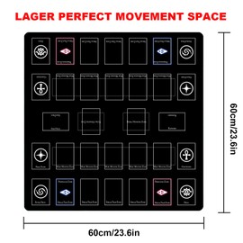 sabermaster Card Rubber Mat - 2 Player, Square playmat for Gamer 60x60cm/23.6x23.6inch