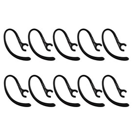 Futheda 10 x Bluetooth-Headset-Ohrhörer-Clip, um 360 Grad drehbar, Klemmhalter, Ohrbügel, Ohrschlaufe, Ersatz für Kopfhörer, Schwarz