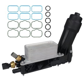 Autoround 5184294AE Engine Oil Cooler with Oil Filter Housing Adapter Assembly Fit for Jeep Wrangler/Grand Cherokee, Ram 1500, Dodge Charger/Challenger/Durango, Chrysler 300/200, 3.6L V6