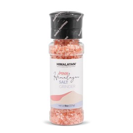 Himalayan Secrets Pink Salt Coarse Grinder - Natural Gourmet Cooking Salt, Kosher Certified, Unrefined, Mineral Rich, Bold Flavor, No Additives, Refillable Container with Ceramic Mill (8 oz)
