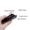 Torch Lighter with Punch 4 Jet Refillbale Lighters Windproof (Black