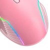 Wired Mouse Pink Ergonomic Design RGB Backlit Motion Detection 5.9ft