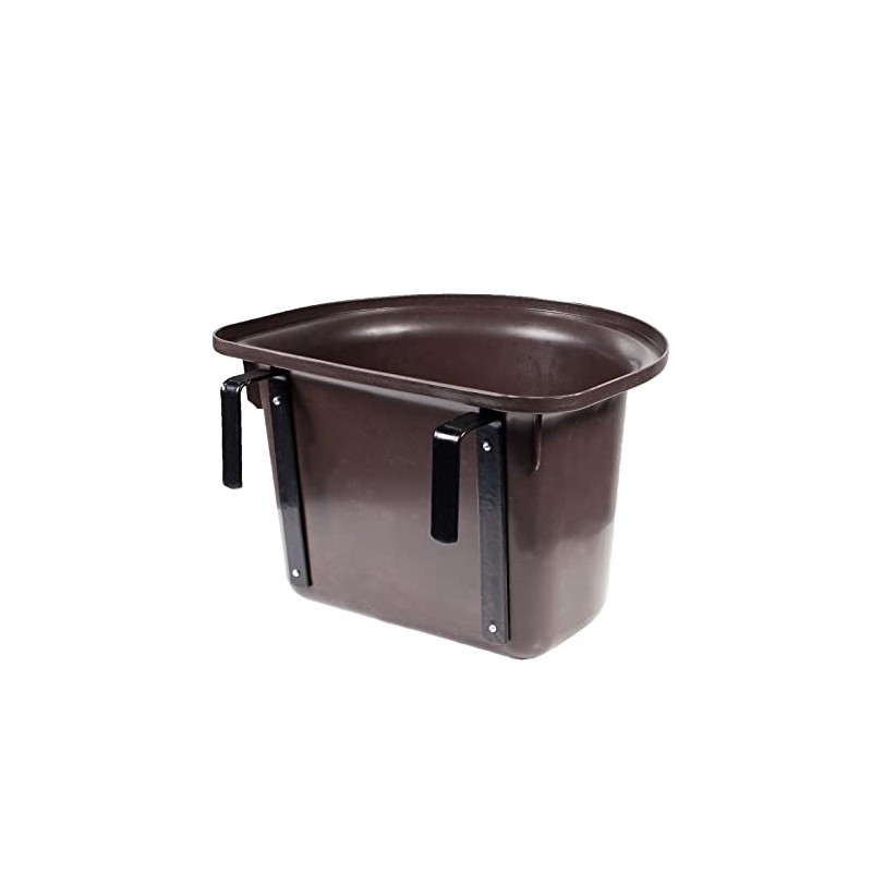 HORZE Flat Back Feeder - Dark Brown - One Size