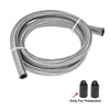 X AUTOHAUX Car Stainless Steel Braided Mesh Hose 3.3ft 3/8"