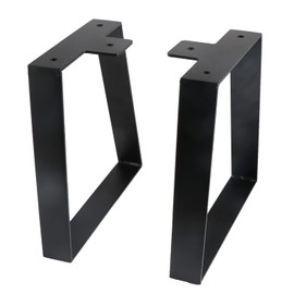 ALXEH 14 Inch Trapezoid Table Legs Black, DIY Furniture Metal Legs for Coffee Table, Bench Stool Cabinet Furniture Feet - Set of 2